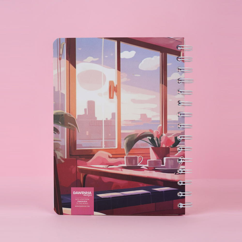 Pinky Cafe Vibes | Safezone Notebook (Wired/Hardvover)