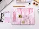 Pink Marble Desk Calendar