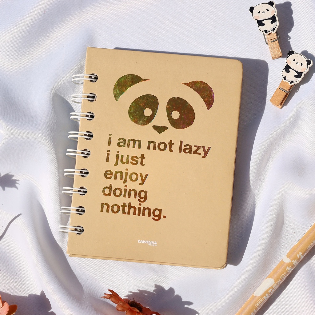 Lazy Panda Pastel Notebook