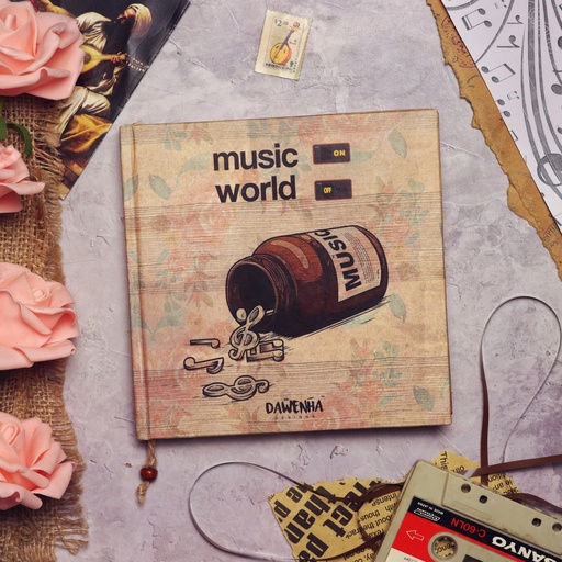 [Notebooks | Vintage Collection] Turn Music ON vintage Notebook