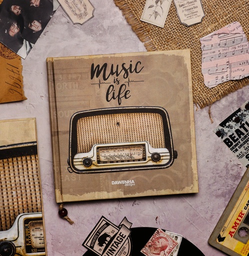 [Notebooks | Vintage Collection] Music is Life vintage Notebook