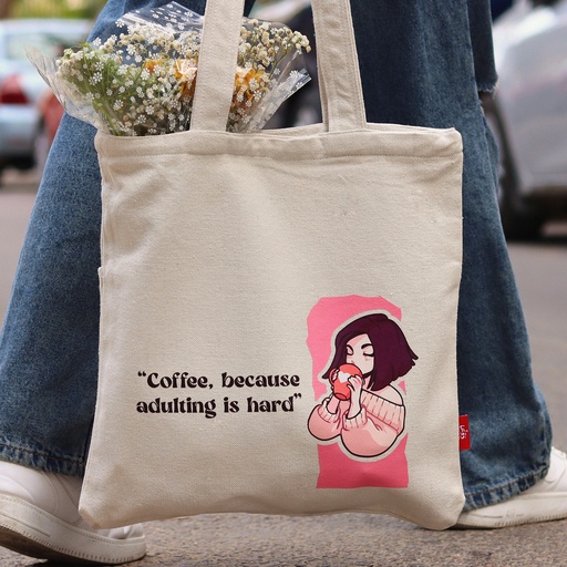 [Tote Bags] توت باج | كبيرة | قهوة