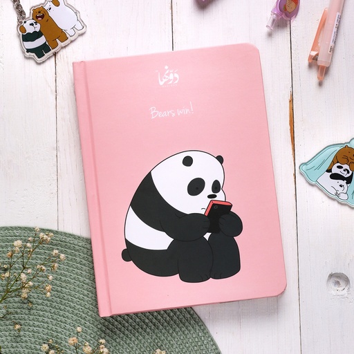 [Notebooks | SafeZone Collection;New products] Bear Win Pink | Safezone Notebook